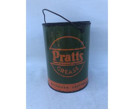 A Pratts Pressure Gun Grease 7lb cylindrical tin, with embossed Esso lid.