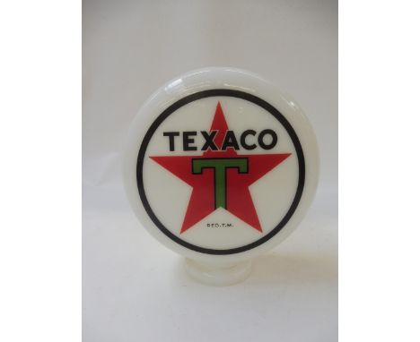 A reproduction Texaco oil pump glass petrol pump globe.