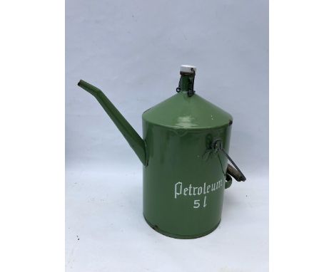 A five litre petroleum enamel kettle. 