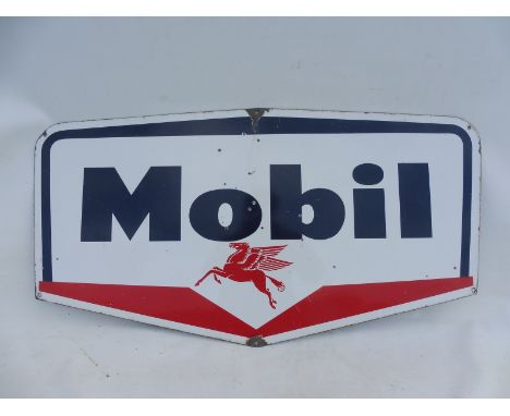 A Mobil shaped single sided enamel sign, 37 1/2 x 19 1/2". 