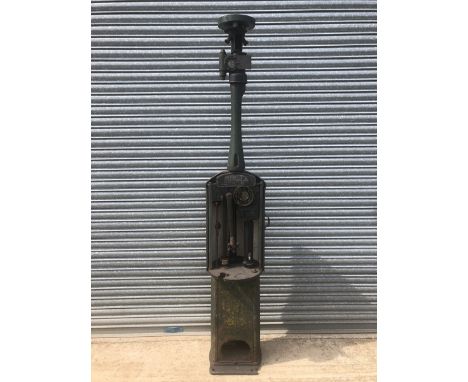 A Bowser hand operated petrol pump for restoration..