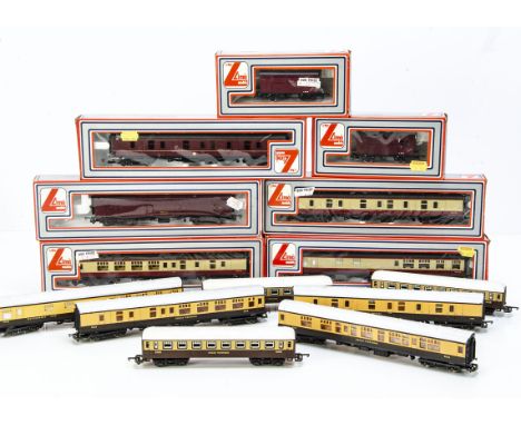 Lima 00 and HO Gauge Coaches and Vans,  BR crimson and cream MK1 Full Parcels, Restaurant Car, 2nd Brake, BR maroon Full Parc