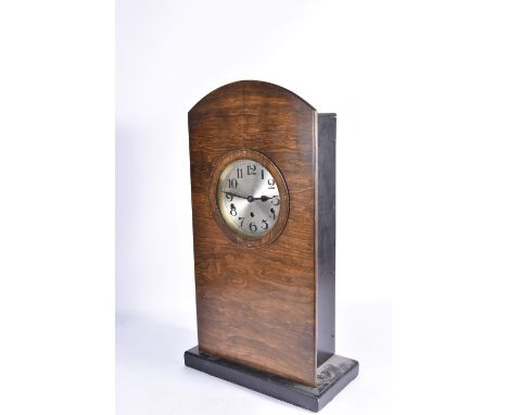 A 20th Century Small Chiming Clock of unknown origin, an un-marked but probably English mechanism with full Westminster Chime