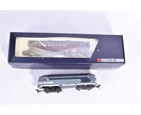 Gutzold H0 Gauge 50102  and Lima SNCF Diesel Locomotives, Gutzold 120-296-9 Diesel Locomotive, in original box and unboxed Li