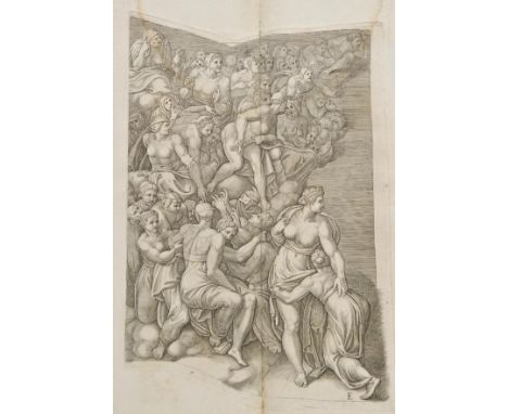 *Ghisi (Giorgio Mantovano, circa 1520-1582). The Last Judgement (after Michelangelo), mid 1540's [but later, circa 1677],  en