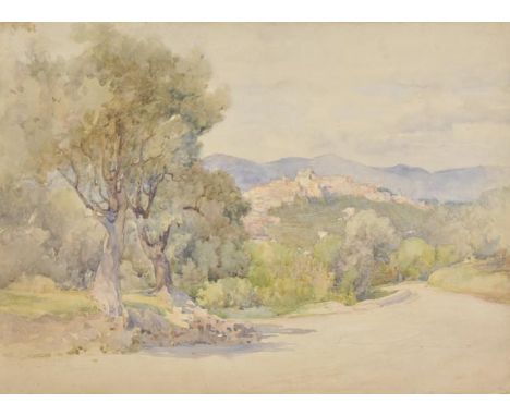 *Dowson (Russell 1841 - 1914). Point du Garillon, Cap d'Antibes, watercolour, 28 x 37.5 cm (11 x 14.75 in) with another simil