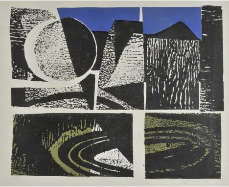 *Lloyd (Reginald J., 1926-). Silbury, 1969,  colour silkscreen print on paper, pencil signed and dated 1969 and numbered 10/1