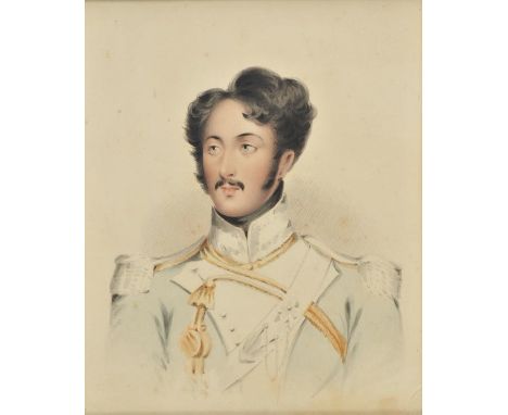 *North (Frederica 1837 - 1915). Portrait of a French Army officer, watercolour, very slight spotting, 18.5 x 15 cm ( 7.25 x 6