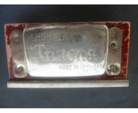 *M. Hohner's Trutone 'G', 'D', 'A', 'E' Harmonica, made in Germany, pre-1910,  for tuning a four-string tenor banjo  (1)