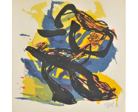 *@Appel (Karel, 1921-2006). Composition, 1960,  colour lithograph, signed and dated in pencil lower right, sheet size 300 x 2