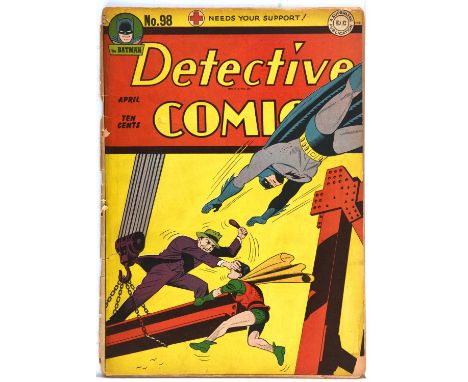 Detective Comics No. 98: an early classic Golden-Age Batman issue featuring a Dick Sprang cover (DC Comics, 1945)This lot fea