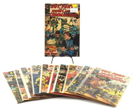 Sgt. Fury and His Howling Commandos Nos. 51-100: a large run of 50 Silver-Age issues (Marvel Comics, 1968-72).This lot featur