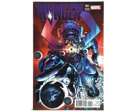 Hunger No. 1, High-Grade Neal Adams 1:50 (1 per 50) incentive variant cover featuring Galactus (Marvel comics, 2013)This lot 