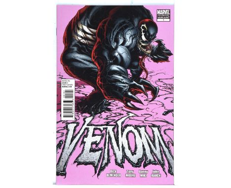 Venom No. 1, 4th Print Pink-background variant cover, High-Grade (Marvel comics, 2011)This lot features:Venom (2011) No. 1Cre