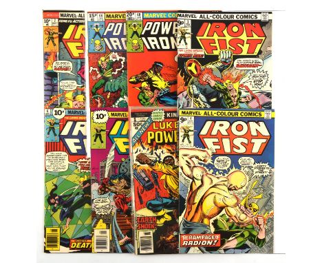 Luke Cage: Power Man and Iron Fist: a group of 36 Bronze-Age issues featuring notable key issues (Marvel Comics, 1974 onwards