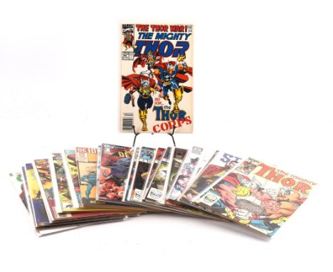 DC and Marvel Comic books: A group of 160 copper / modern age comics.Titles include: The Mighty Thor, Thor, Beta Ray Bill, Sp