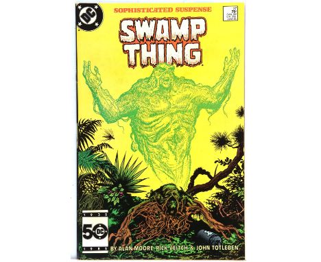 Swamp Thing No. 37 featuring the 1st appearance of John Constantine: Hellblazer (DC Comics, 1985).Key DC 1st appearance issue