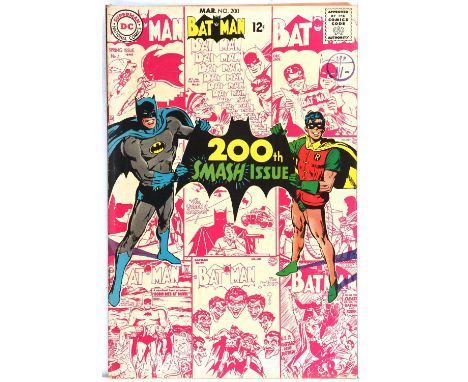 Batman No. 200 featuring the 1st work on Batman by Neal Adams (DC Comics 1968).This lot features:Batman (1st series). No. 200