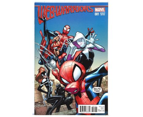 Web-Warriors No.1 Humberto Ramos 1:25 (1 per 25) retailer variant cover (Marvel Comics, 2016) High-Grade condition. This lot 
