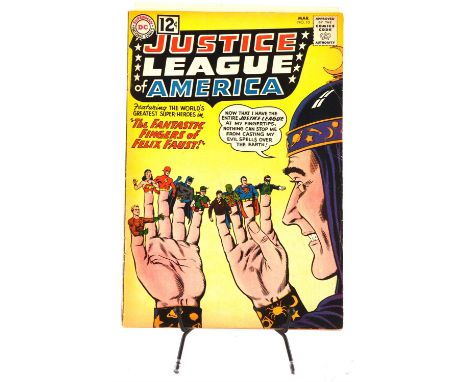 Justice League of America No. 10 (DC Comics, 1962).Origin and 1st appearance of Abnegezar, Felix Faust, Rath and Ghast. 1st a