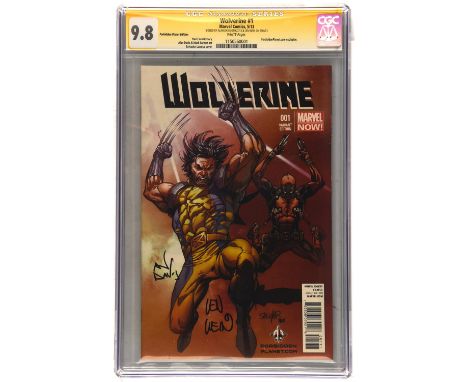 Wolverine No. 1 CGC Signature Grade series 9.8 double-signed by Alan Davis and Len Wein (Marvel Comics, 2013).1st print. Forb