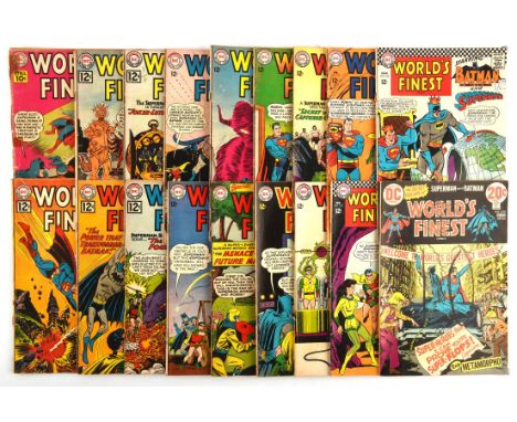 Worlds Finest featuring Batman and Superman: a group of 18 Silver-Age issues (DC Comics, 1961 onwards).This lot features:Worl
