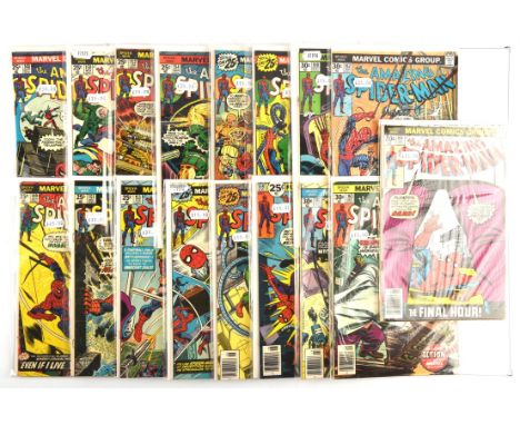 The Amazing Spider-Man: a run of 17 Bronze-Age issues featuring 1st appearances and minor key issues (Marvel Comics, 1975 onw
