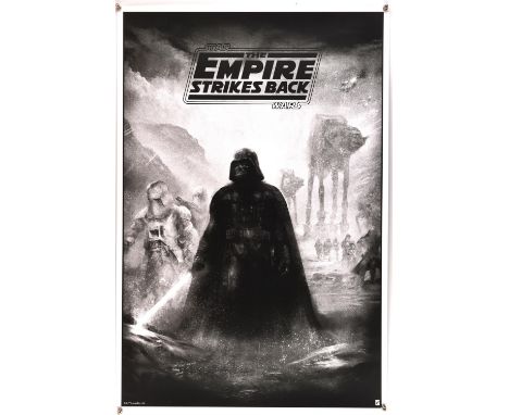 Star Wars Return of the Jedi: Darth Vader" Black and White variant screen art print, flat, Karl Fitzgerald artwork, edition o