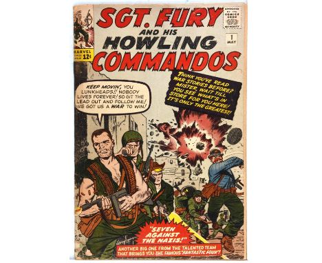 Sgt. Fury and His Howling Commandos No. 1 featuring the 1st appearance of Sgt Fury (Marvel Comics, 1963).Key Marvel 1st appea