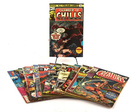 Marvel Horror titles: A large group of 78 early Bronze-Age comics  (Marvel Comics, 1973 onwards).A selection of early bronze-