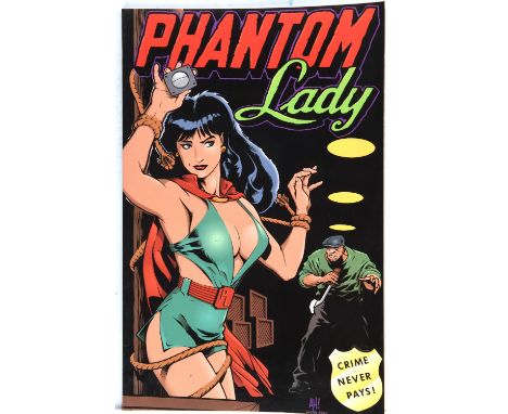Phantom Lady No.1 featuring Adam Hughes pin-up cover (Verotik Comics, 1994) Collects stories from Phantom Lady (1947-1949 1st