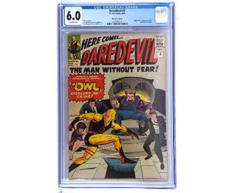 Daredevil No. 3 CGC Universal Grade series 6.0 featuring 1st appearance and origin of Owl (Marvel Comics, 1964).Origin and 1s
