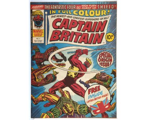 Captain Britain No 1: featuring the 1stappearance of Captain Britain, complete with intact Mask free gift (Marvel UK, 1976).M