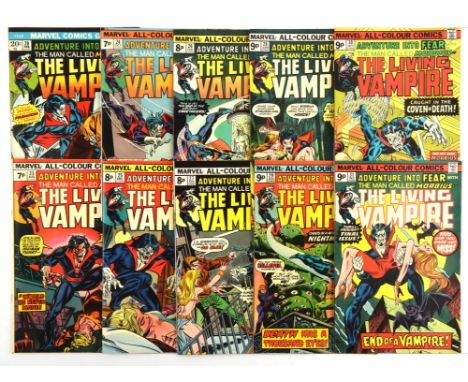 Adventure into Fear: a group of 10 issues featuring early Morbius The Living Vampire issues (Marvel Comics, 1972 onwards).Thi