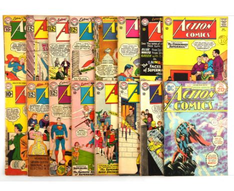 Action Comics featuring Superman: a group of 16 Silver-Age issues (DC Comics, 1961 onwards).This lot features:Action Comics (
