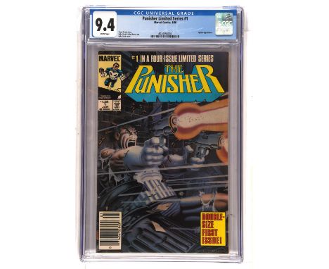 The Punisher No. 1 CGC Grade 9.4 featuring first issue of limited series (Marvel Comics, 1986).Jigsaw appearance.Creators: St