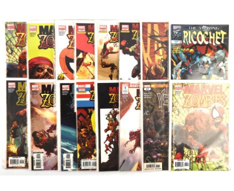 Marvel Zombies: a group of 16 issues including rare variant covers and printings (Marvel Comic, 2006 onwards).Featuring cover