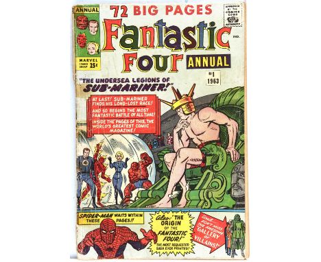 The Fantastic Four Annual No. 1  featuring early Spider-Man appearance and the origin of the Sub-Mariner (Marvel Comics, 1963