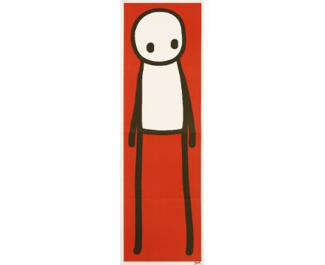 *Stik (British, b.1985)STANDING FIGURE (RED)Offset lithograph printed in colours, 2015, signed in black ink, on wove paper fo