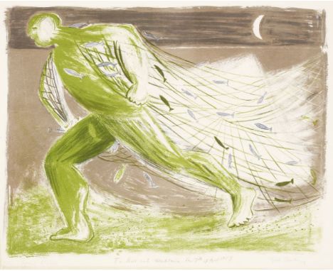 *Gösta Ehrenberg (Swedish, b.1923)FOR BILL AND MADELEINELithograph printed in colours, 1959, signed, dated, titled and inscri