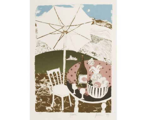 *Mary Fedden (British, 1915-2012)PICNICLithograph printed in colours, 1999, signed, dated, titled and numbered 21/75 in penci