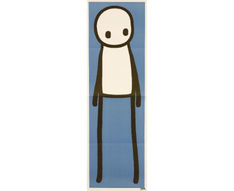 *Stik (British, b.1985)STANDING FIGURE (BLUE)Offset lithograph printed in colours, 2015, signed in black ink, on wove paper f