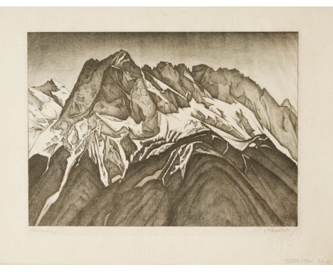 Alexander Kanoldt (German, 1881-1939)WAXENSTEINLithograph, 1928, signed, titled, numbered 27/50 and inscribed XXXVI/1928 in p