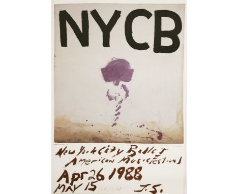 Julian Schnabel (American, b.1951)NEW YORK CITY BALLET POSTEROffset lithographic print in colours, 1988, signed in pencil, on