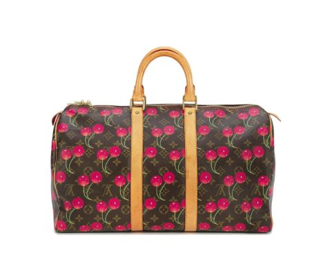 LOUIS VUITTON X TAKASHI MURAKAMI: A CERISES MONOGRAM KEEPALL 45Limited Edition 2005Cherry print over monogram canvas, leather