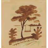 August Macke, Baum und Segelboot I