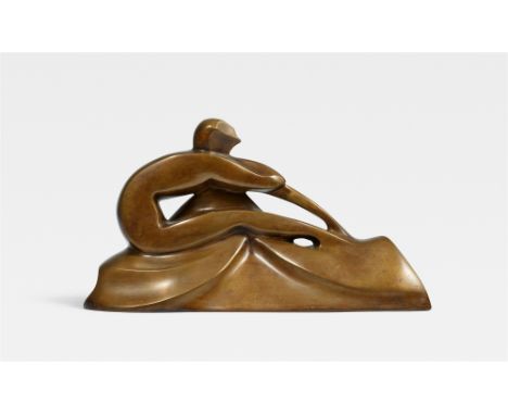 William Wauer, Der HirteBronze. 15 x 28 x 12,8 cm. Am unteren Rand links signiert 'W. WAUER', nummeriert und mit dem Gießerst
