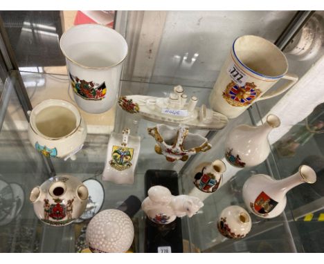 SHELF OF COMMEMORATIVE CHINA