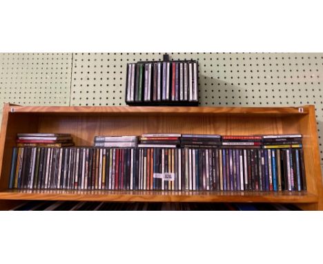 SHELF &amp; A MAGAZINE OF MIXED CD's
