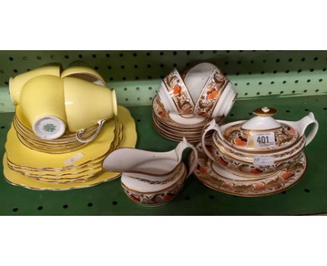 SHELF OF DECORATIVE CHINAWARE, ROYAL GRAFTON CHINAWARE ETC